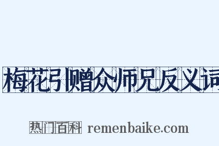 梅花引赠众师兄反义词是什么意思的图片